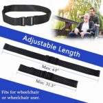 Wheelchair Seat Belt for Elderly & Disabled - Electric Scooters Replacement Band Accessory, Easy Install, Adjustable up to 61"L (61 inch) - Image 3