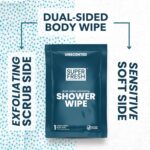 Super Fresh Body Wipes, Large Unscented Shower Wipe for Adults Men Women Kids, Personal Hygiene Cleansing Cloth Enriched with Aloe and Vitamin E, Individually Wrapped 10 Pack, Travel Essentials - Image 4