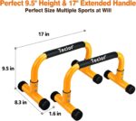 Teclor Push Up Bar, Parallettes Bars For L-sit & Dip, Heavy-Duty No Wobbling Parallel Bars Stand For Handstands, Full Planche, Calisthenics, 9.5in High Workout Stands for Home Fitness Training - Image 3