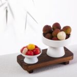 FLYIEE Wood Risers for Decor Display, Bathroom Counter Sink Decor, Dish Soap Tray Wood Tray for Kitchen Counter, Small Wooden Soap Stand, Wood Soap Pedestal, Soap Dispenser Stand Modern Farmhouse - Image 4