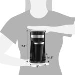 Elite Gourmet EHC111A Personal Single-Serve Compact Coffee Maker Brewer Includes 14Oz. Stainless Steel Interior Thermal Travel Mug, Compatible with Coffee Grounds, Reusable Filter, Black - Image 8