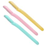 Amazon Basics Women's Dermaplaning Tool, Peach Fuzz Remover, Facial Hair Removal, Exfoliating Face Razor with Microguard Blade for Safe Eyebrow Shaping, Includes Blade Cover, Multicolor, 3 Count - Image 3