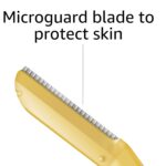Amazon Basics Women's Dermaplaning Tool, Peach Fuzz Remover, Facial Hair Removal, Exfoliating Face Razor with Microguard Blade for Safe Eyebrow Shaping, Includes Blade Cover, Multicolor, 3 Count - Image 8