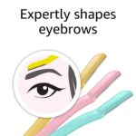 Amazon Basics Women's Dermaplaning Tool, Peach Fuzz Remover, Facial Hair Removal, Exfoliating Face Razor with Microguard Blade for Safe Eyebrow Shaping, Includes Blade Cover, Multicolor, 3 Count - Image 9