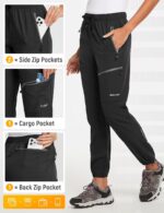 baleaf Women's Hiking Pants Quick Dry Lightweight Water Resistant Elastic Waist Cargo Pants for All Seasons - Image 4