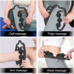 Cellulite Massage Tool Muscle Roller - Deep Fascia Massager & Dimpled Skin Remover for Legs, Thighs & Buttocks - Anti-Cellulite Roller, Smooth Skin, Pain Relief（Black - 6 Wheel） - Image 4