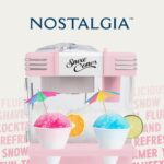 Nostalgia Retro Snow Cone Maker – Countertop 5-qt Shaved Ice Machine – Stainless Steel Blades – Includes 2 Reusable Cups, Ice Scoop, & Sid Shelf – Pink - Image 5