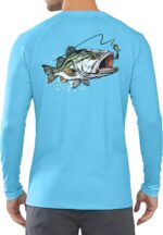 Men's UPF 50+ Sun Fishing Shirt, Long Sleeve UV Protection Tee, Quick Dry Rash Guard for Outdoor Swim Hiking - Image 4