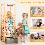 Stuffed Animal Storage with Toys Tray, 57In Large Wooden Stuffy Plushies Storage Holder Extra Large Capacity Stuffed Animals Zoo Organizer for Toddler Rooms, Playrooms & Bedrooms - Image 4
