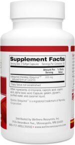 Wellness Resources Super CoQ10 Ubiquinol - CoQH-CF® Patented Stable and Crystal-Free, Soy-Free (100mg, 60 Capsules) - Image 3