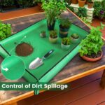 Large Repotting Mat for Plant Transplanting and Mess Control 39.5"x 31.5" Thickened Waterproof Potting Tray Succulent Potting Mat Portable Gardening Mat Plant Gifts for Women Men - Image 5