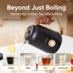 Seehot® 1.7L (57.oz) Electric Kettle with Thermometer, 1200W Large Electric Tea kettle with 304 Stainless Steel,Auto shut off,Hot water kettle Electric for Coffee&Tea-Black - Image 4