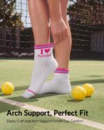 Jeasona Womens Athletic Socks Golf Tennis Pickleball Socks Gifts for Women Funny Cotton Socks Pickle Ball Lovers - Image 4