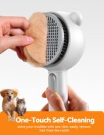 Cat Steam Brush, Brushes for Indoor Cats with Release Button, Dual Speed Spray USB Rechargeable Grooming Supplies, Cat Brush for Shedding Suitable for All Long-haired and Short-haired Pets - Image 3
