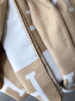 Fcteap h Blanket Soft Throw Blanket Faux Fleece Cashmere Plaid Warm Shawl Thick Knitted Plush Cozy Comfy for Women Throw Blanket for Sofa Couch Bed Queen King Size 55x66 in (Khaki) - Image 4