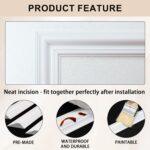 Hungbak 2 Set of 24" x 24" Pre-Cut Accent Wall Molding Trim Kit, Peel and Stick Premade Wainscoting Panels for Interior Decoration, Ready to Assemble Chair Rail Moulding - Image 5