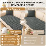 Smiry Couch Cover for Dogs Washable, Non Slip Fuzzy Pet Couch Covers for 3 Cushion Sofa Pet Friendly, Thick Soft Sofa Slipcovers Cushion Protector (Dark Grey, 27.6" x 59") - Image 5