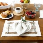 Handmade Rustic Farmhouse Boho Placemats Set, Natural Water Hyacinth Cotton Jute Woven Table Mats with Coasters & Napkin Rings for Kitchen Dining Party (1, Handmade Placemats Set of 1) - Image 7