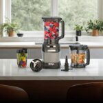 Ninja Blender, Compact Kitchen System, 1200W, 3 Functions for Smoothies, Dough & Frozen Drinks with Auto-IQ, 72-oz.* Blender Pitcher, 40-oz. Processor Bowl & 18-oz. Single-Serve Cup, Grey, AMZ493BRN - Image 3