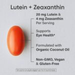 Sports Research® Lutein and Zeaxanthin Capsules - Eye Health Support Supplement Made with Lute-Gen® and Organic Coconut Oil - Vegan Friendly & Non-GMO Verified - 120 Veggie Softgels - Image 3