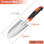 Garden Shovel Garden Hand Trowel, Heavy Duty Hand Shovel with Ergonomic Handle, Small Gardening Tools for Digging, Rust Resistant Gardening Spade Trowel Tools, Orange - Image 3