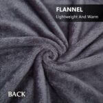 forestfish Fleece Wearable Blanket, Plaid Lap Blanket Comfy Poncho Throw with Buttons for Bed Sofa Office - Image 4