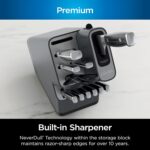 Ninja K32012 Foodi NeverDull Premium Knife System, 12 Piece Knife Block Set with Built-in Sharpener, German Stainless Steel Knives, Black - Image 4