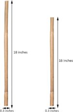 GAGINANG Plant Stakes Natural Garden Bamboo Sticks for Indoor and Outdoor, 20pcs for Tomatoes, Beans, Potted Plants - 18 inches - Image 3