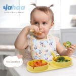 Silicone Foldable Novelty Dinner Plates, Baby Plates Travel Essential with Forks and Spoons, Microwave & Dishwasher Safe, Lemon - Image 3