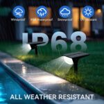 Solar Spot Lights Outdoor IP68 Waterproof, Ultra-Bright Performance，Simple Modes for Easier Operation, Auto On/Off，Solar Powered Landscape Lights for Garden, Yard, Pathway (Cool White, 4 Pack) - Image 3