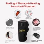 Red Light Therapy Pad for Calf, Near-Infrared Light Therapy Wraps, Vibrating Massage Heating for Leg, Adjustable Power and Modes, Perfect for Office, Home, and Post-Workout Use(Black) - Image 5