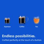 Philips 1200 Series Fully Automatic Espresso Machine, Classic Milk Frother, 2 Coffee Varieties, Intuitive Touch Display, 100% Ceramic Grinder, AquaClean Filter, Aroma Seal, Black (EP1220/04) - Image 3