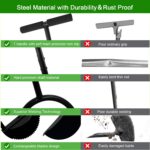 Edger Lawn Tool 41 Inches with Two Replaceable Blades Manual Lawn Edger with T-Grip for Yard, Garden, Landscaping, Sidewalk and Flower Bed - Image 4