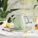 Anfilank Electric Gooseneck Kettle, 1L 1500WFast Boil, 100% Stainless Steel BPA Free Pour-Over Coffee & Tea Kettle,Water Boiler with Auto Shut & Boil-Dry Protectio,Green - Image 4