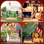 Chunful 13 Pcs Diamond Art Tabletop Holiday Diamond Art Painting Kit with Wooden Light Base for Table Tiered Tray Home Office Tabletop Centerpiece Decor(Colorful) - Image 6