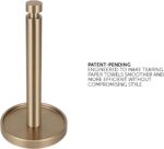 Ivilon Countertop Paper Towel Stand - Steady and Easy Tear - Fits All Paper Towel Rolls - Warm Gold - Image 3
