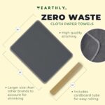 Reusable Paper Towels - 10 Pack - Roll of Washable Cotton Cloth Paper Towels - Paperless Reusable Napkins Cloth Washable - Absorbent + Long Lasting - Zero Waste Products - (Pebble Grey) - Image 4