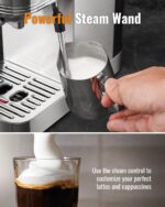SHARDOR Espresso Machine 20 Bar, Professional Espresso Machine with Milk Frother and Touchscreen, Expresso Coffee Machines with Adjustable Temperature,for Cappuccino, Latte - Image 4