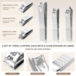 ZIZZON Professional Nail Care kit Manicure Grooming Set with Travel Case(Rose Gold) - Image 4