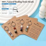 GINAZL Natural Crystals Keychain Gift for New Beginnings, New Beginnings Gifts for Coworker Anxiety Relief Keychain for Women - Image 5