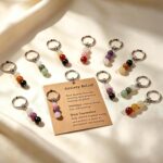 GINAZL Natural Crystals Keychain Gift for New Beginnings, New Beginnings Gifts for Coworker Anxiety Relief Keychain for Women - Image 7