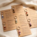 GINAZL Natural Crystals Keychain Gift for New Beginnings, New Beginnings Gifts for Coworker Anxiety Relief Keychain for Women - Image 8