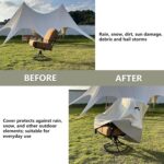 Outdoor Swivel Lounge Chair Cover 2 Pack,100% Waterproof Heavy Duty Outdoor Chair Covers,(33 W x 35 D x 38.5 H inches) Patio Furniture Cover for Swivel Patio Chair,White&Grayish Green - Image 5