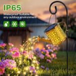 Solar Watering Can Lights Waterproof, Solar Lights Outdoor Decorative Garden Decor Metal Hanging Lights for Outside Patio Pathway Yard, Christmas Birthday Gardening Gifts - Image 5