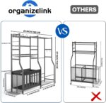 Heavy Duty Garage Sports Equipment Organizer, All-in-One Golf Bag Storage Rack & Multi-Sport Ball Holder for Basketballs, Bats & Kids Toys, Indoor/Outdoor Free Standing Gear Bin - Image 5