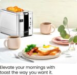 Chefman 2-Slice Digital Toaster, Pop-Up, Stainless Steel, Extra-Wide Slots For Bagels, Defrost, Reheat, Cancel Functions, Removable Crumb Tray - Image 3