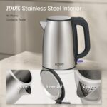 Cosori Electric Kettle, Plastic-Free Interior, Easy to Clean, Automatic Shut Off & Boil-Dry Protection, Stainless Steel Tea Kettle, Hot Water Boiler & Heater, 1.7L, 1500W - Image 4