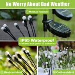 Flumy Solar Garden Lights Outdoor - 4 Pack 32 LED Firefly Lights Waterproof, Garden Decorations for Yard Patio Pathway Lawn Outside, Unique Gifts for Grandma Women, Solar Decor Warm White - Image 4