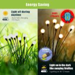 Flumy Solar Garden Lights Outdoor - 4 Pack 32 LED Firefly Lights Waterproof, Garden Decorations for Yard Patio Pathway Lawn Outside, Unique Gifts for Grandma Women, Solar Decor Warm White - Image 5