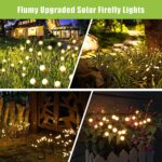 Flumy Solar Garden Lights Outdoor - 4 Pack 32 LED Firefly Lights Waterproof, Garden Decorations for Yard Patio Pathway Lawn Outside, Unique Gifts for Grandma Women, Solar Decor Warm White - Image 6
